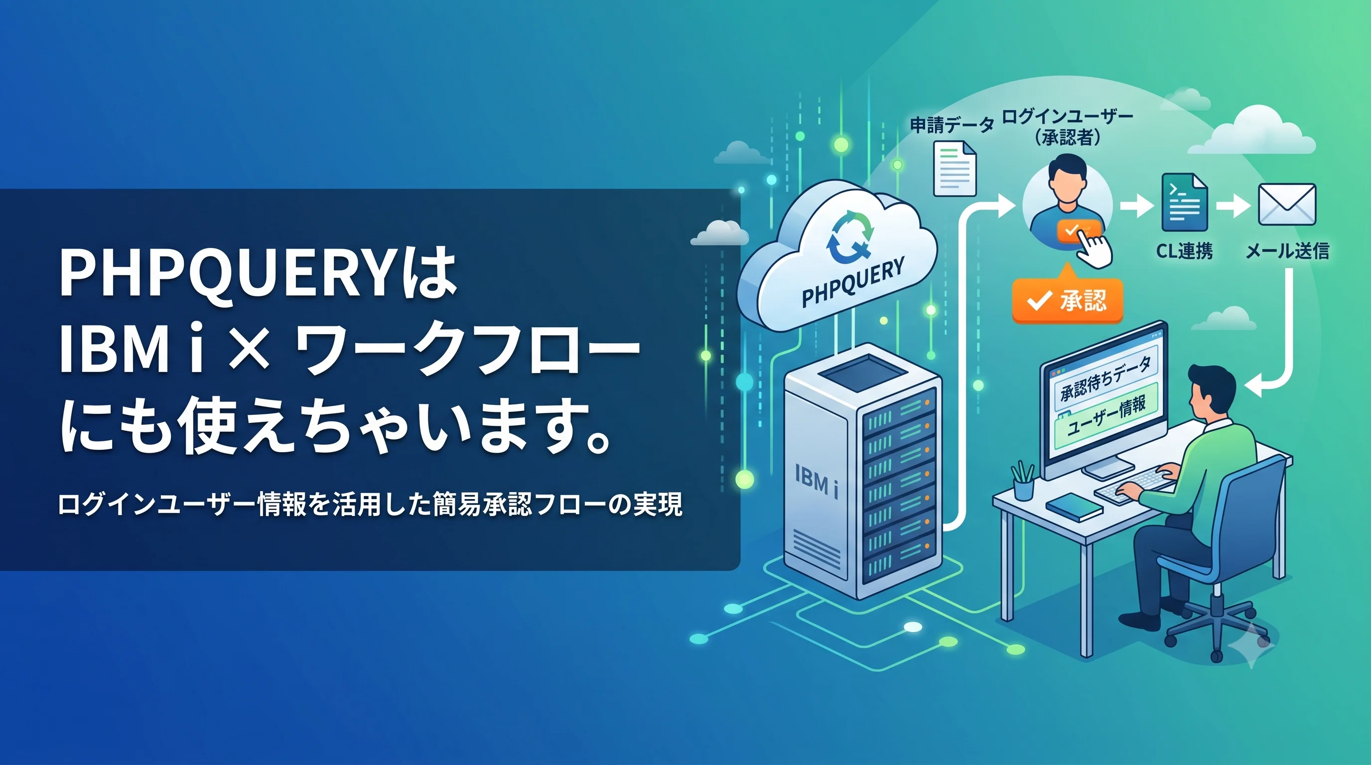 PHPQUERYは IBM i × ワークフローにも使えちゃいます。のサムネイル